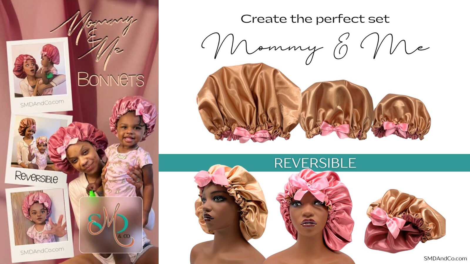 The Best Luxury Wholesale Mommy and Me Satin Bonnets Made in USA